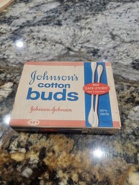 VINTAGE Johnson's Cotton Buds - Blue & Cream Packaging